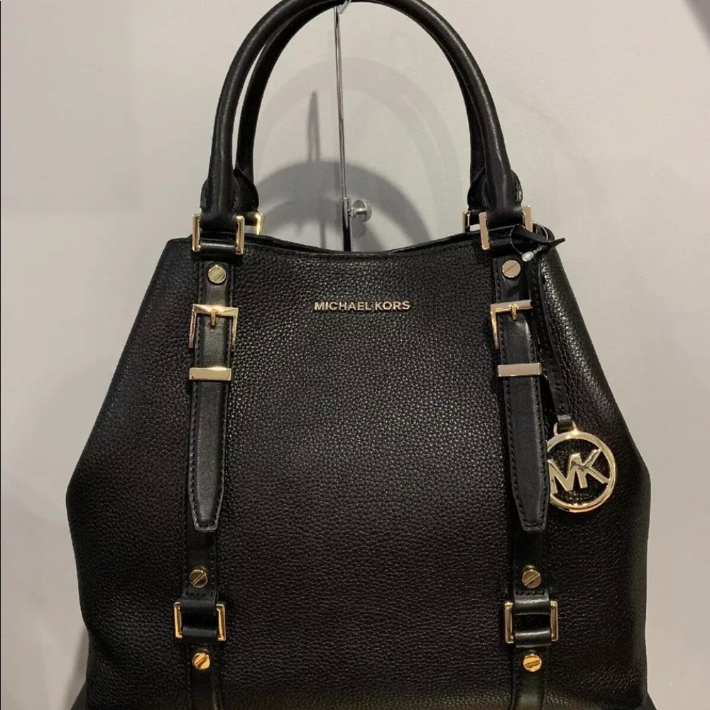 💜Michael Kors Bedford Legacy Large Grab Bag Black - Picture 2 of 8